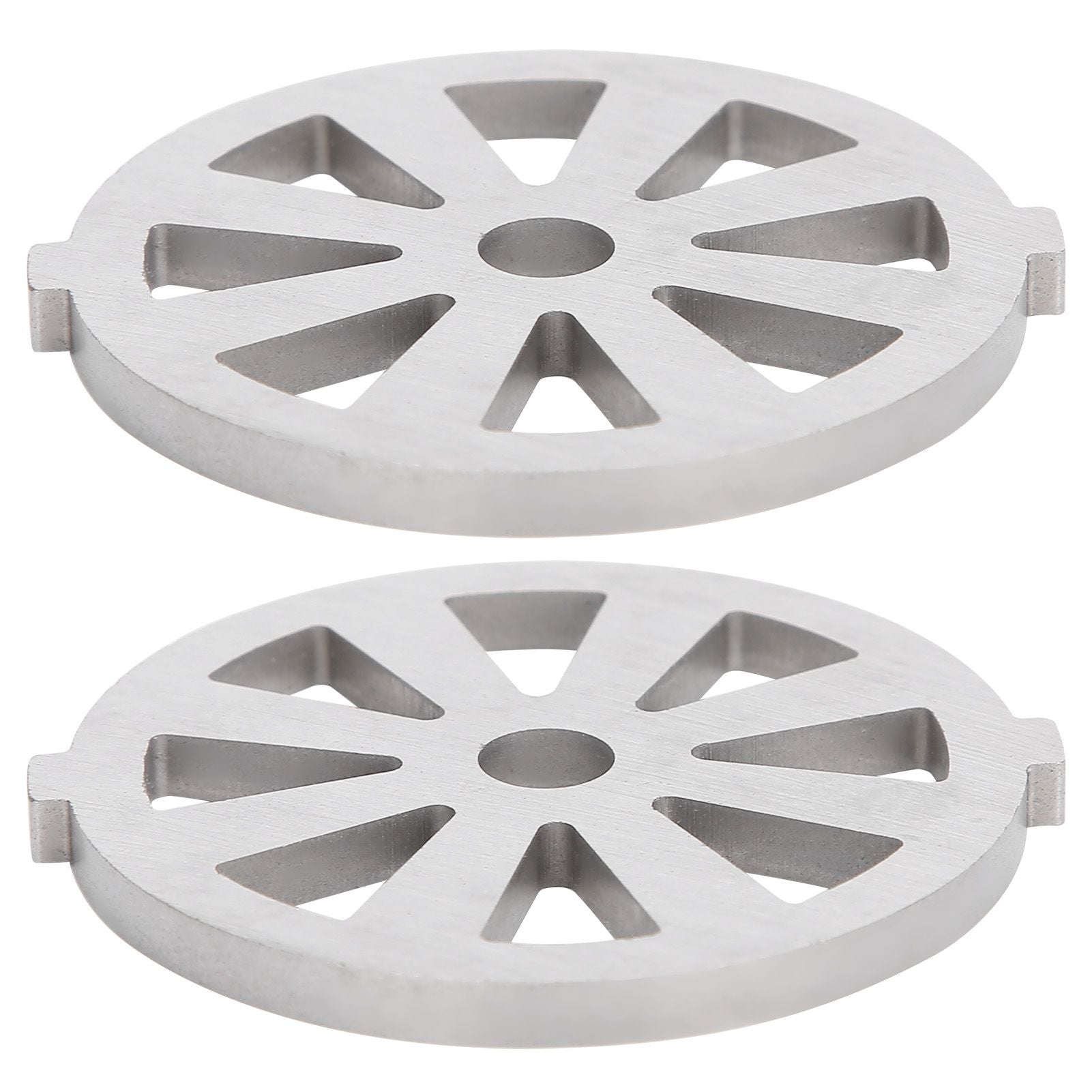 2pcs Meat Grinder Blade 304 Stainless Steel Cutting Plate 7mm/0.3in ID for 5#/B Type Meat Grinder(8 Holes Knife Plate )