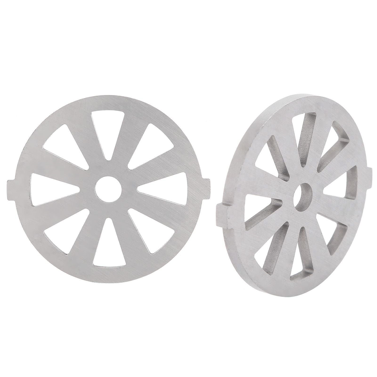 2pcs Meat Grinder Blade 304 Stainless Steel Cutting Plate 7mm/0.3in ID for 5#/B Type Meat Grinder(8 Holes Knife Plate )