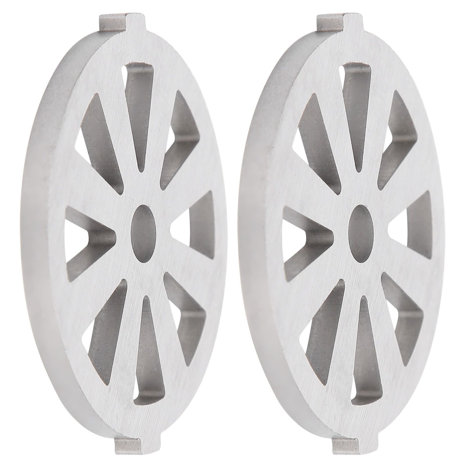 2pcs Meat Grinder Blade 304 Stainless Steel Cutting Plate 7mm/0.3in ID for 5#/B Type Meat Grinder(8 Holes Knife Plate )
