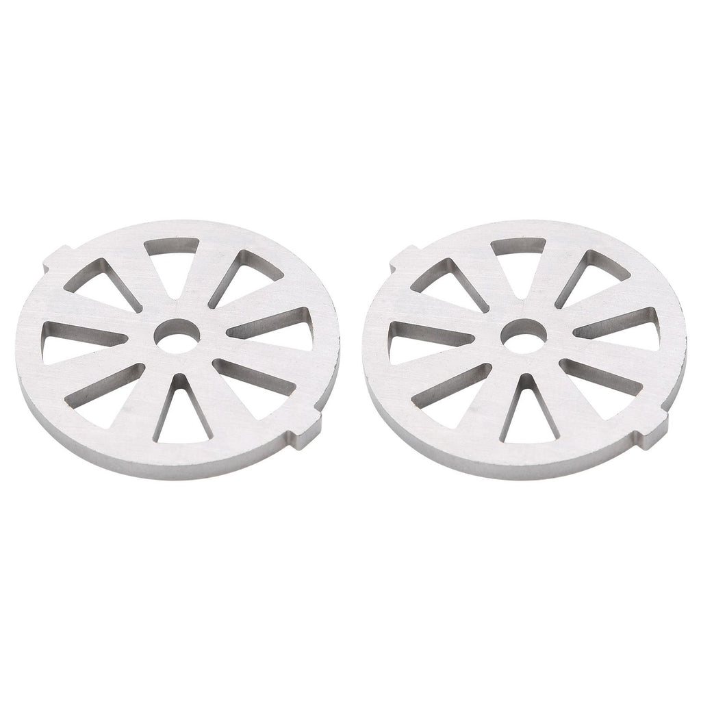 2pcs Meat Grinder Blade 304 Stainless Steel Cutting Plate 7mm/0.3in ID for 5#/B Type Meat Grinder(8 Holes Knife Plate )