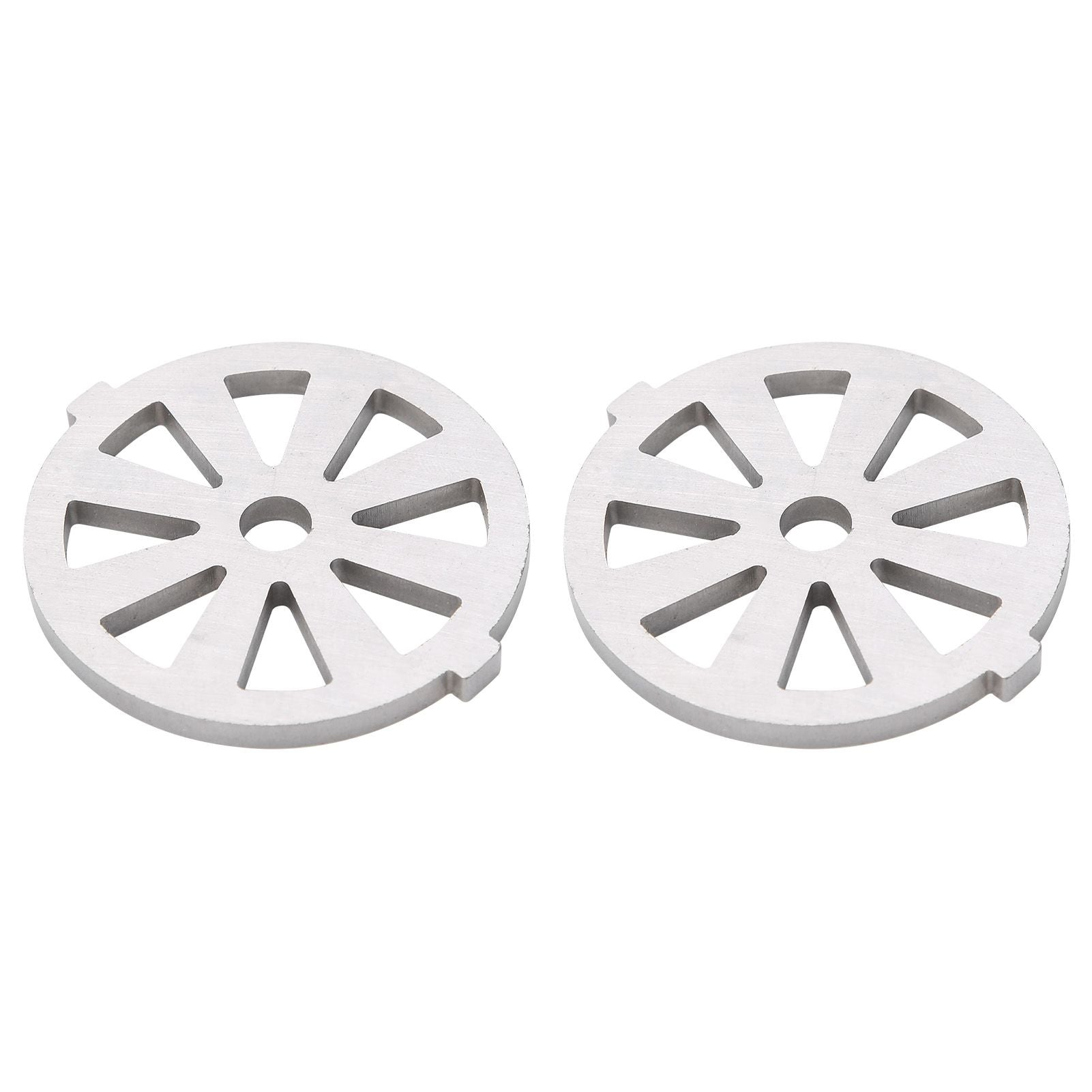 2pcs Meat Grinder Blade 304 Stainless Steel Cutting Plate 7mm/0.3in ID for 5#/B Type Meat Grinder(8 Holes Knife Plate )