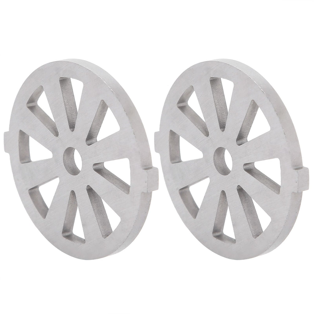 2pcs Meat Grinder Blade 304 Stainless Steel Cutting Plate 7mm/0.3in ID for 5#/B Type Meat Grinder(8 Holes Knife Plate )