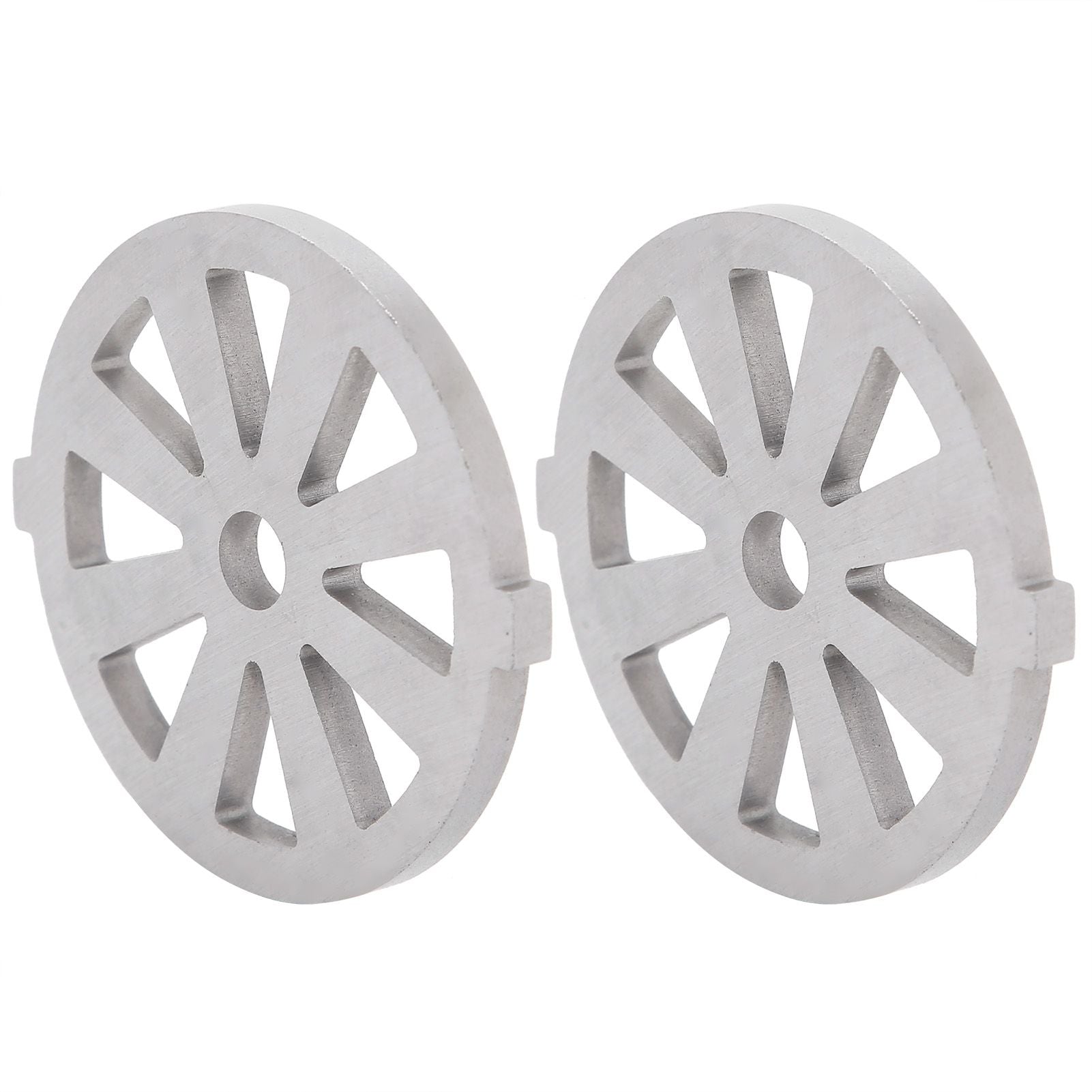 2pcs Meat Grinder Blade 304 Stainless Steel Cutting Plate 7mm/0.3in ID for 5#/B Type Meat Grinder(8 Holes Knife Plate )