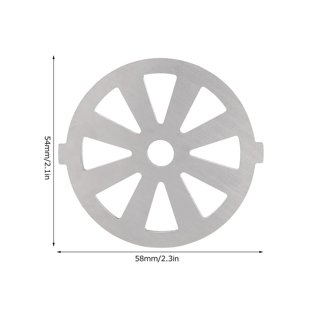 2pcs Meat Grinder Blade 304 Stainless Steel Cutting Plate 7mm/0.3in ID for 5#/B Type Meat Grinder(8 Holes Knife Plate )