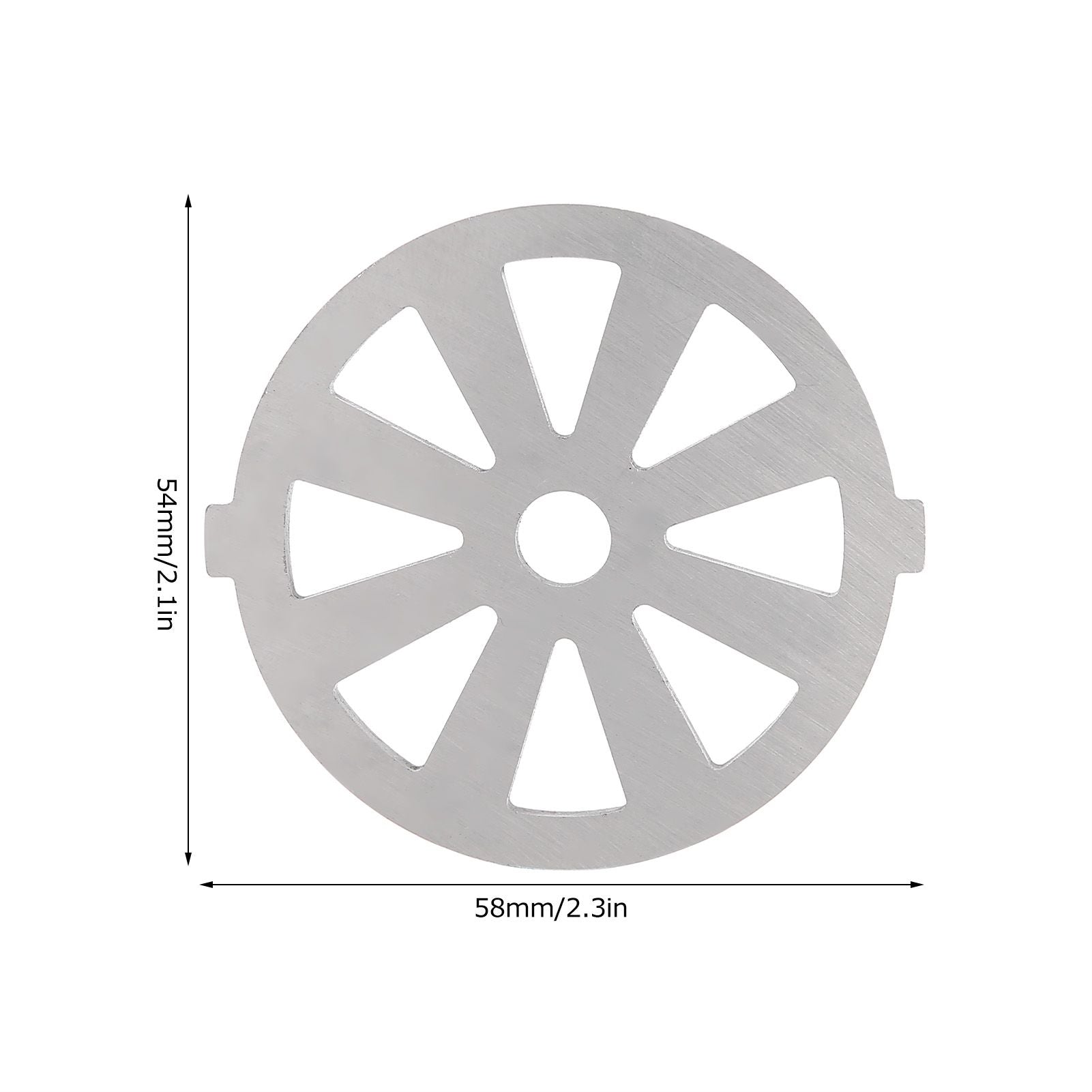 2pcs Meat Grinder Blade 304 Stainless Steel Cutting Plate 7mm/0.3in ID for 5#/B Type Meat Grinder(8 Holes Knife Plate )