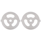 2pcs Meat Grinder Blade 304 Stainless Steel Cutting Plate 7mm/0.3in ID for 5#/B Type Meat Grinder(3 Holes Knife Plate )