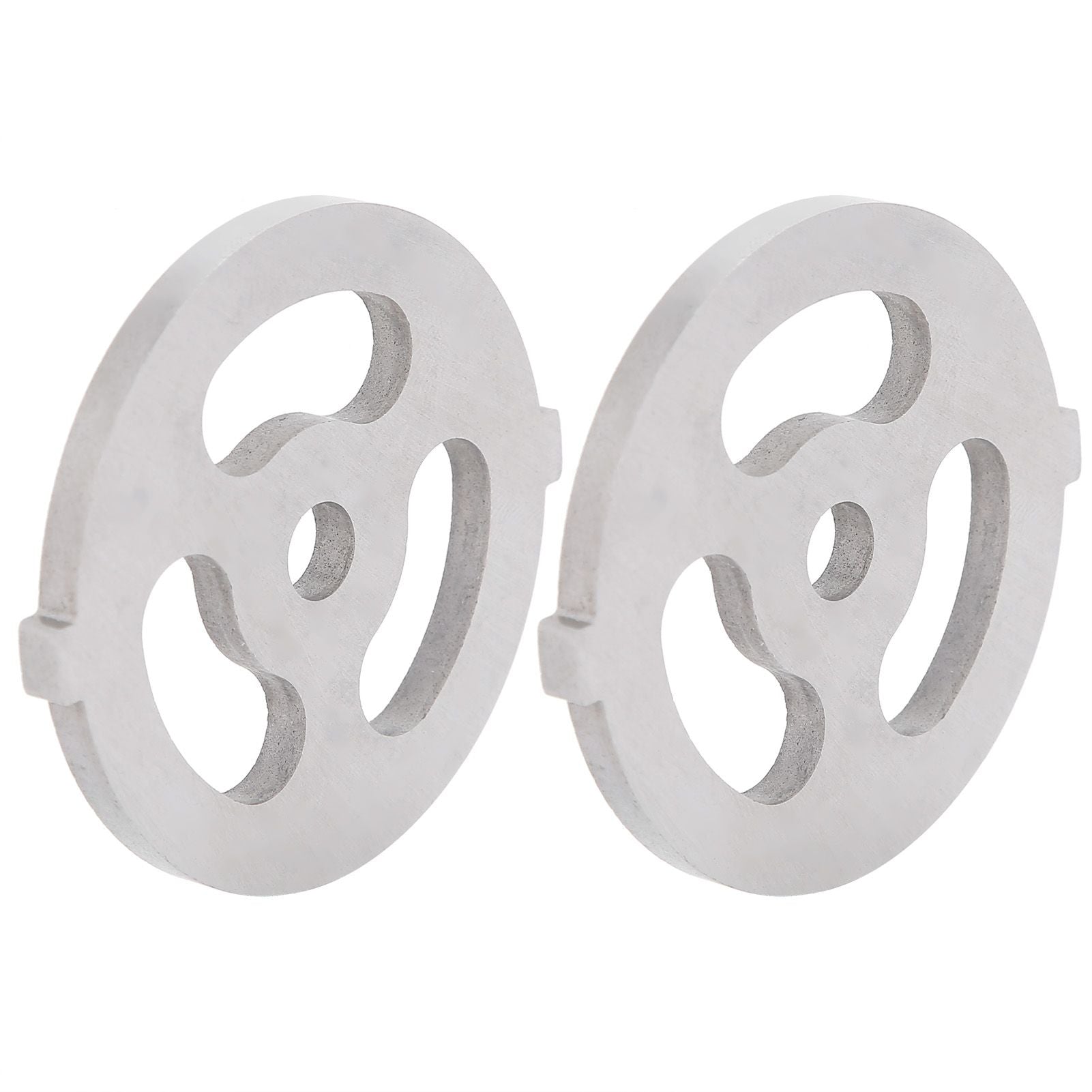 2pcs Meat Grinder Blade 304 Stainless Steel Cutting Plate 7mm/0.3in ID for 5#/B Type Meat Grinder(3 Holes Knife Plate )