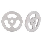 2pcs Meat Grinder Blade 304 Stainless Steel Cutting Plate 7mm/0.3in ID for 5#/B Type Meat Grinder(3 Holes Knife Plate )