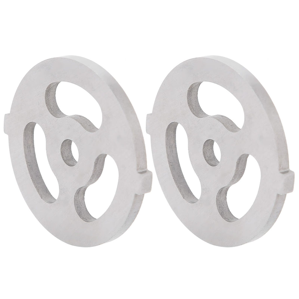 2pcs Meat Grinder Blade 304 Stainless Steel Cutting Plate 7mm/0.3in ID for 5#/B Type Meat Grinder(3 Holes Knife Plate )