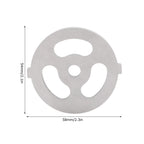 2pcs Meat Grinder Blade 304 Stainless Steel Cutting Plate 7mm/0.3in ID for 5#/B Type Meat Grinder(3 Holes Knife Plate )