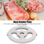 2pcs Meat Grinder Blade 304 Stainless Steel Cutting Plate 7mm/0.3in ID for 5#/B Type Meat Grinder(3 Holes Knife Plate )