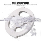 2pcs Meat Grinder Blade 304 Stainless Steel Cutting Plate 7mm/0.3in ID for 5#/B Type Meat Grinder(3 Holes Knife Plate )