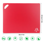 4pcs PP Flexible Kitchen Cutting Board Non Slip Cutting Board for Vegetable Meat 1.2mm