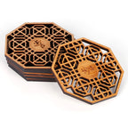 6PCS Bamboo Coaster Teacup Mat AntiScald Heat Insulation Pad Tea Ceremony Supplies(Type 1 )