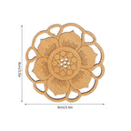 6Pcs/Set Teacup Mat Bamboo Coaster Heat Insulated Cup Pad Drinkware Tabletop AccessoryFlower Bud Type
