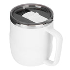 400ml Coffee Mug Stainless Steel Anti Scalding Water Cup with Lid for Home Office Wonderful Gift(White )