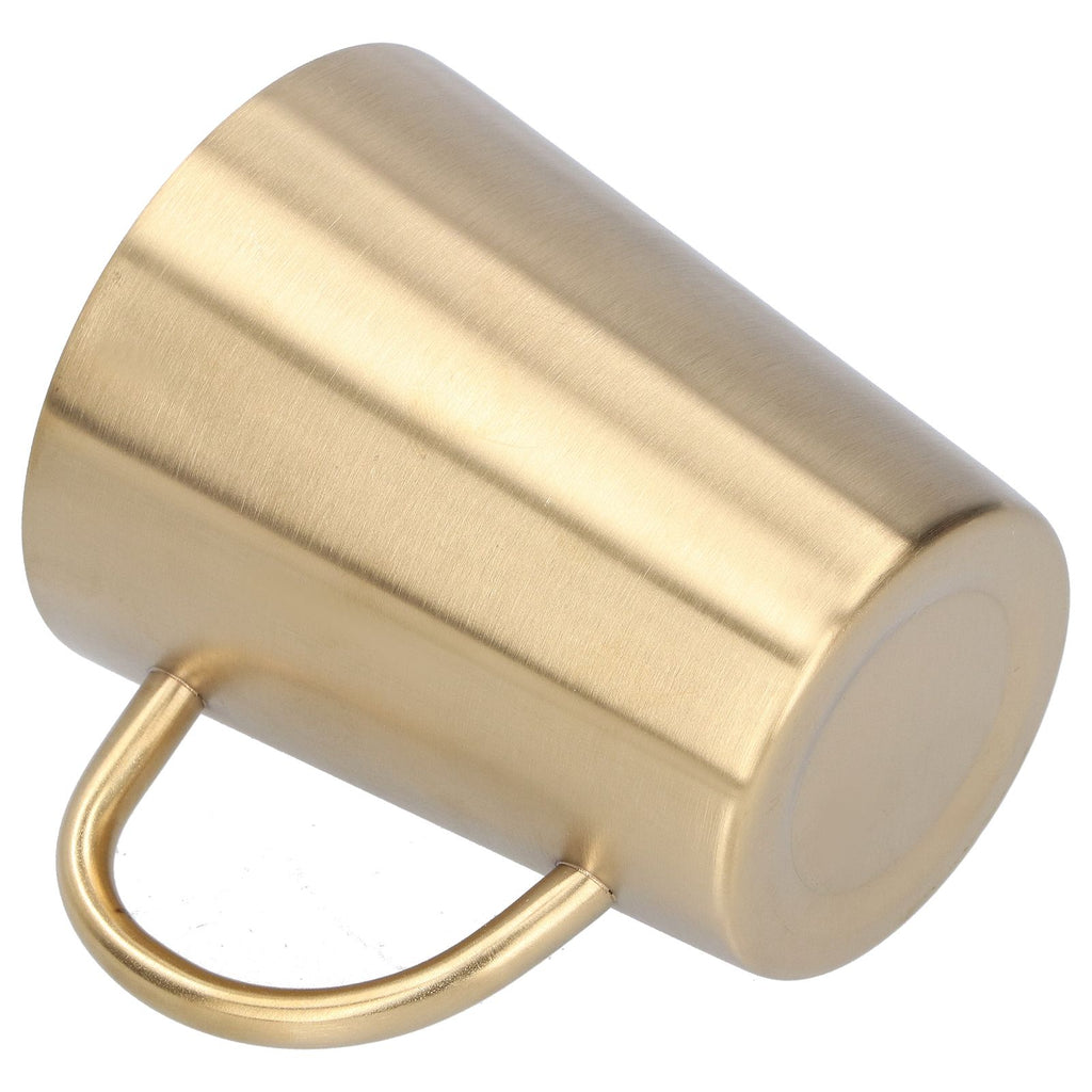 340ml 304 Stainless Steel Beer Mug Coffee Water Cup with Handgrip Double Wall DrinkwareGold