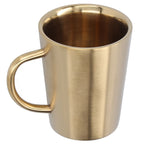 340ml 304 Stainless Steel Beer Mug Coffee Water Cup with Handgrip Double Wall DrinkwareGold