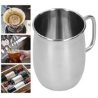 1000ml Stainless Steel Wine Bar Beer Mug Water Cup with Handle Portable Coffee Cup Drinkware
