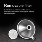 304 Stainless Steel Filling Funnel Separatory Oil Beer Coffee Water Liquid Funnel Kitchen ToolLarge Size 15cm