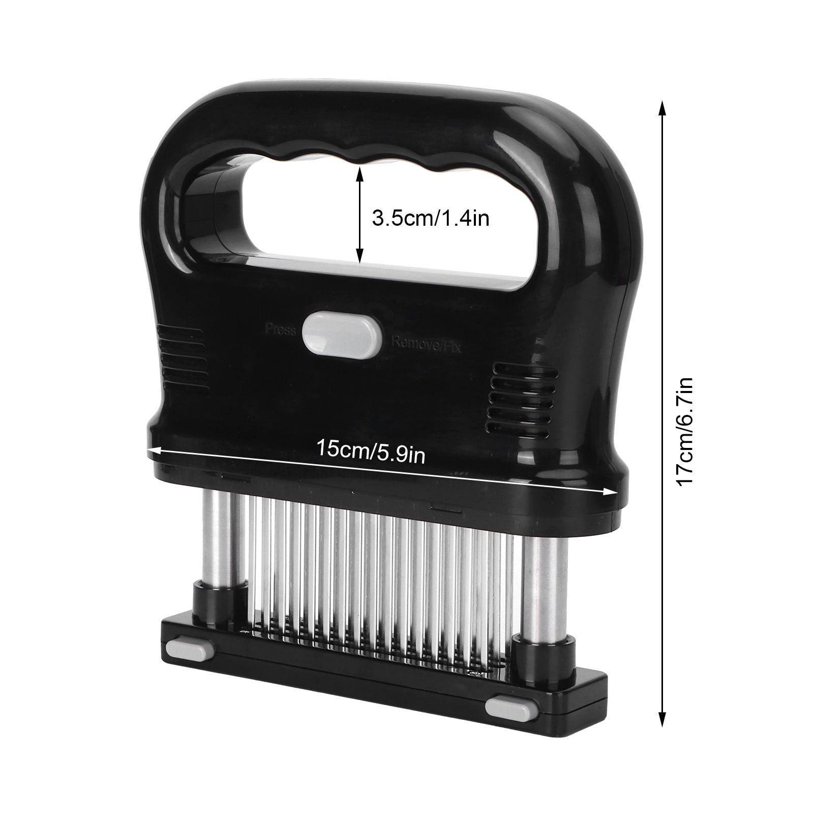 Detachable Meat Tenderizer Tool with 48 Needles Meat Hammer for Chicken Pork Steak Beef