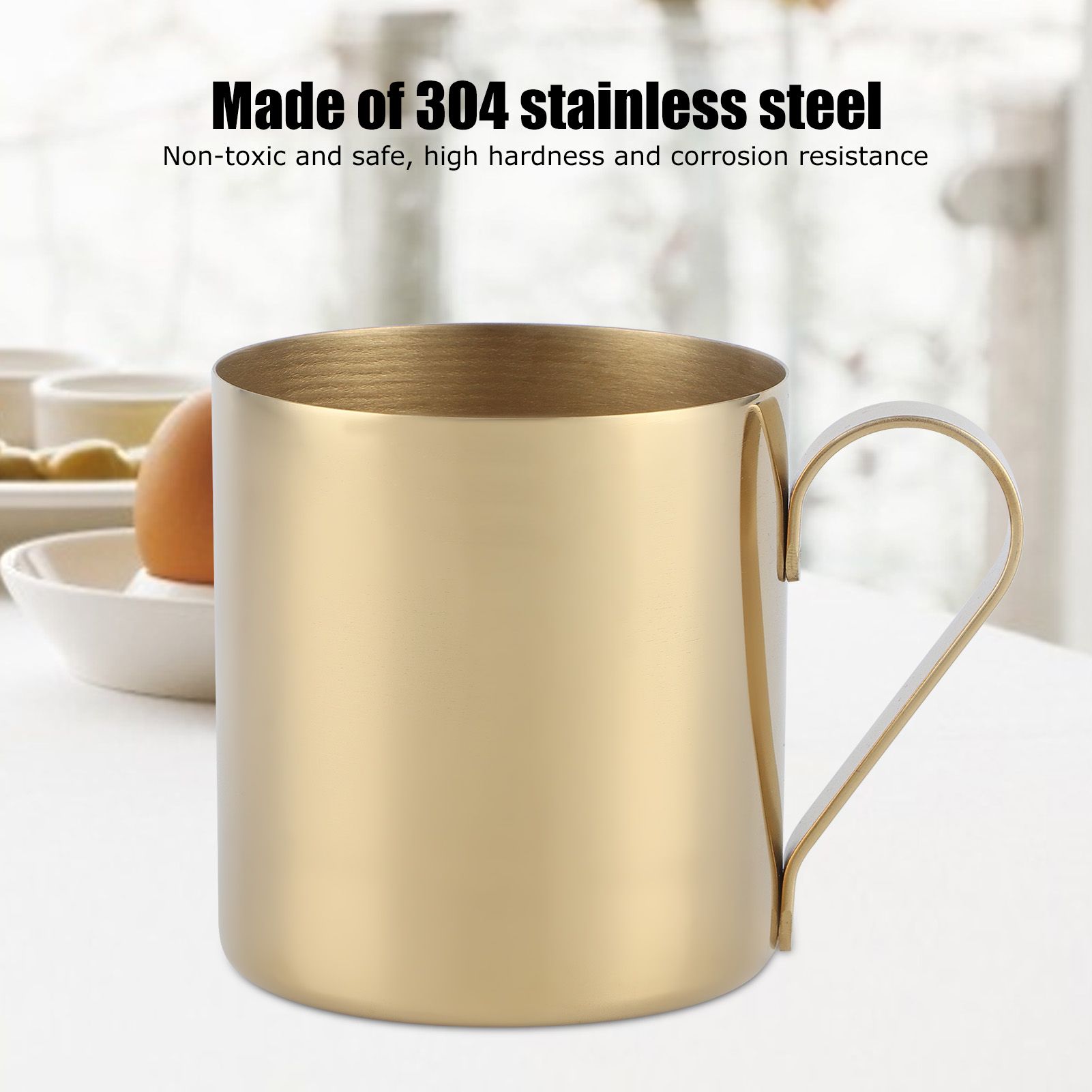 400ml Cocktail Mug 304 Stainless Steel Beer Coffee Water Drinking Cup Bar DrinkwareGold