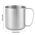 480ml Sanding Beer Mug 304 Stainless Steel Outdoor Water Cup Coffee Cup for Home Kitchen Supply