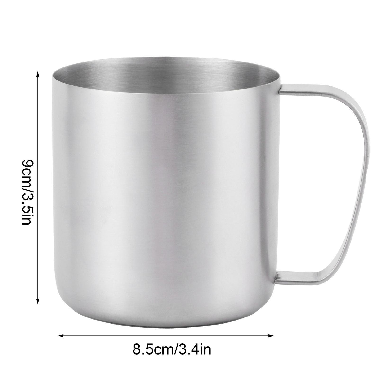 480ml Sanding Beer Mug 304 Stainless Steel Outdoor Water Cup Coffee Cup for Home Kitchen Supply