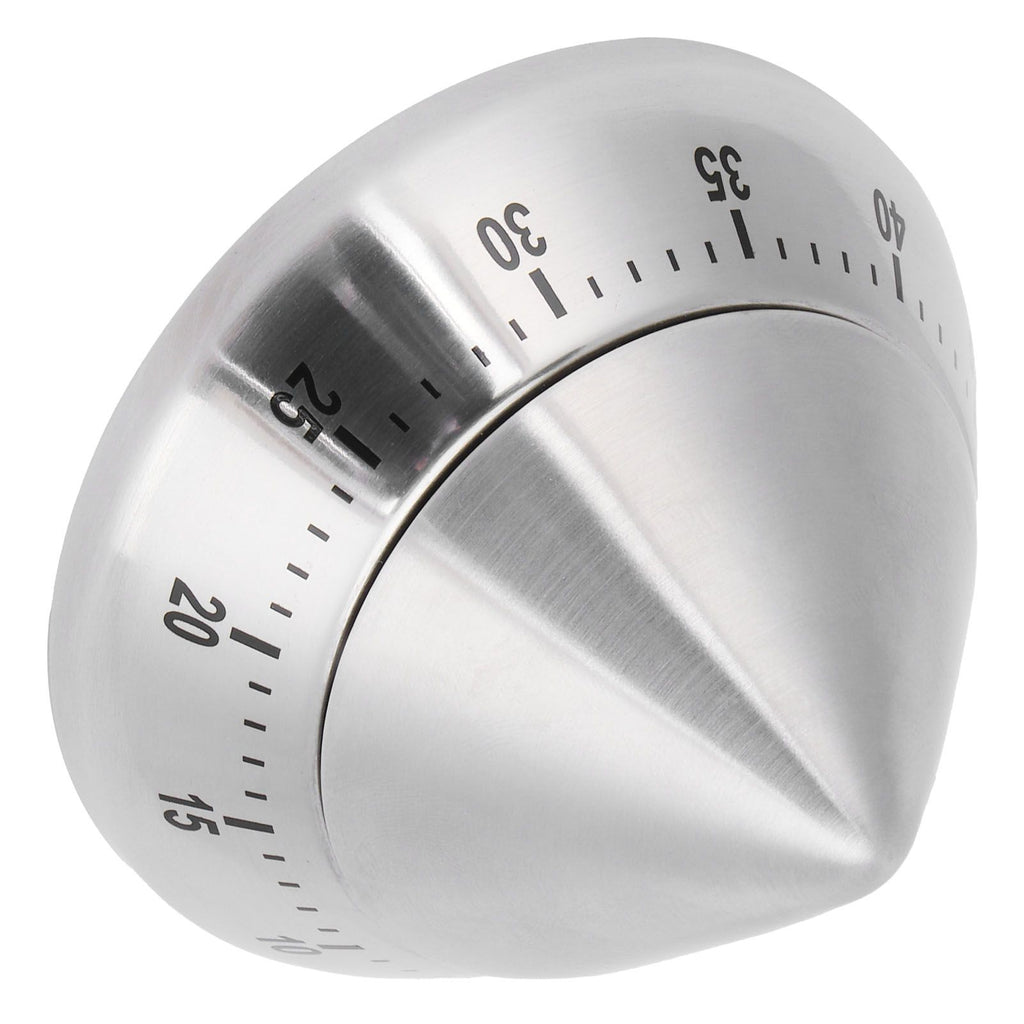 Kitchen Cooking Timer Stainless Steel Mechanical Timer Reminder Time Management Tools(PointedShaped )