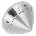 Kitchen Cooking Timer Stainless Steel Mechanical Timer Reminder Time Management Tools(PointedShaped )