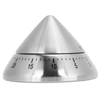 Kitchen Cooking Timer Stainless Steel Mechanical Timer Reminder Time Management Tools(PointedShaped )
