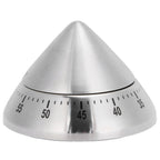 Kitchen Cooking Timer Stainless Steel Mechanical Timer Reminder Time Management Tools(PointedShaped )