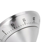 Kitchen Cooking Timer Stainless Steel Mechanical Timer Reminder Time Management Tools(PointedShaped )
