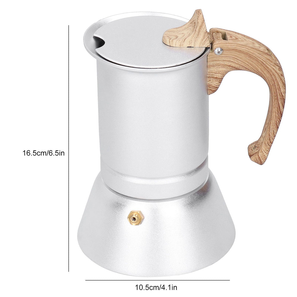 150ml Coffee Maker Moka Pot Stainless Steel Coffee Pot Induction Cooker Use Home Supplies