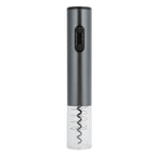 Electric Wine Bottle Opener Automatic Corkscrew W/Foil Cutter Pourer Vacuum StopperSilver Gray