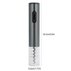 Electric Wine Bottle Opener Automatic Corkscrew W/Foil Cutter Pourer Vacuum StopperSilver Gray