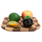 Wooden Pan Tea Tray Dish Bowl Fruit Salad Bread Serving Plate Kitchen Tableware25x25cm