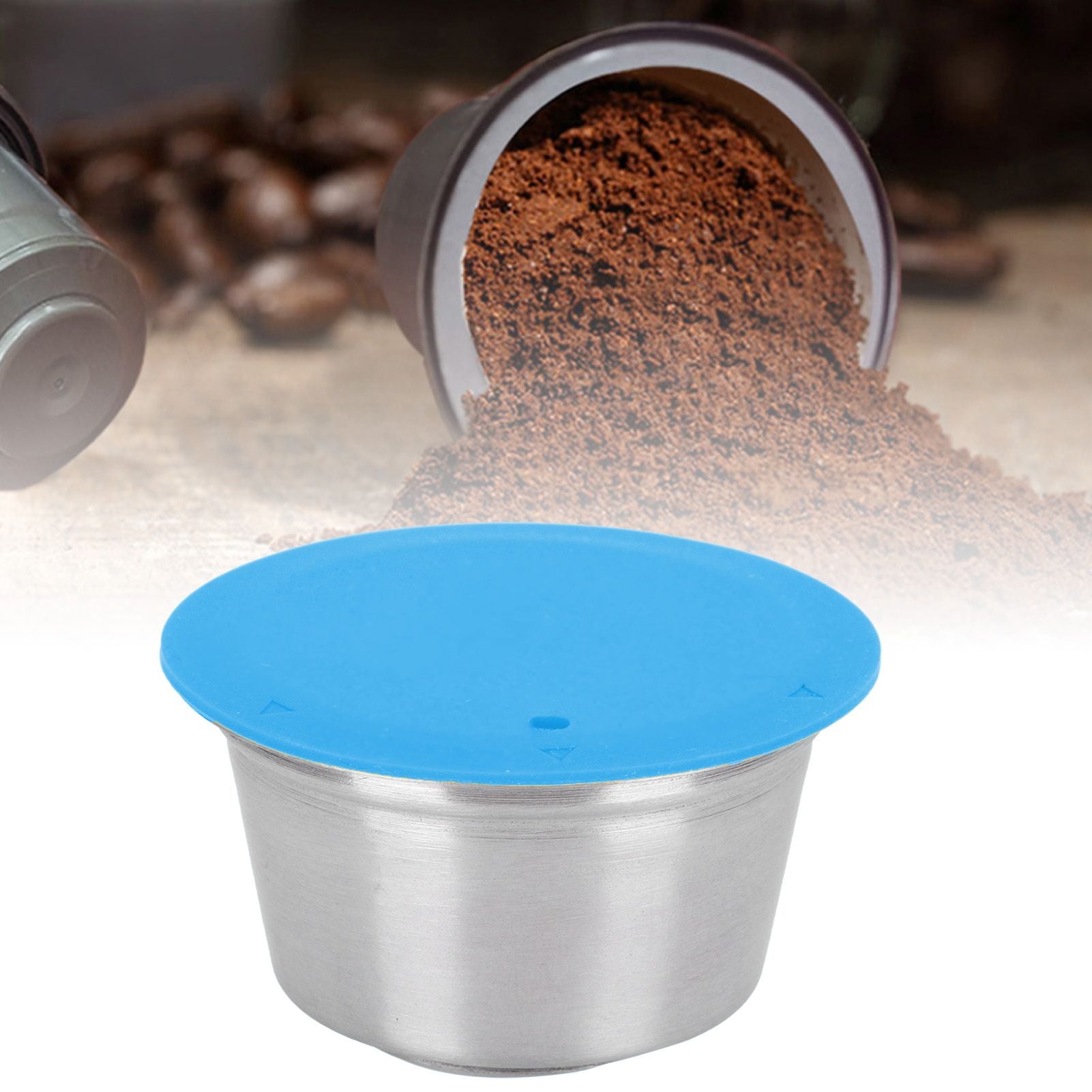Coffee Capsule Stainless Steel Reusable Refillable Filter Cup for Dolce Gusto Coffee MakerBlue