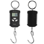 Portable Electronic Hanging Scale Digital LCD Backlit Display kg/lb/JIN 200KG W/HookSilver Frame