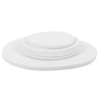 Felt Dish Protection Pad AntiFriction Storage Separator Insulation Mat Food Plate Porcelain Divider(White 48PCS)