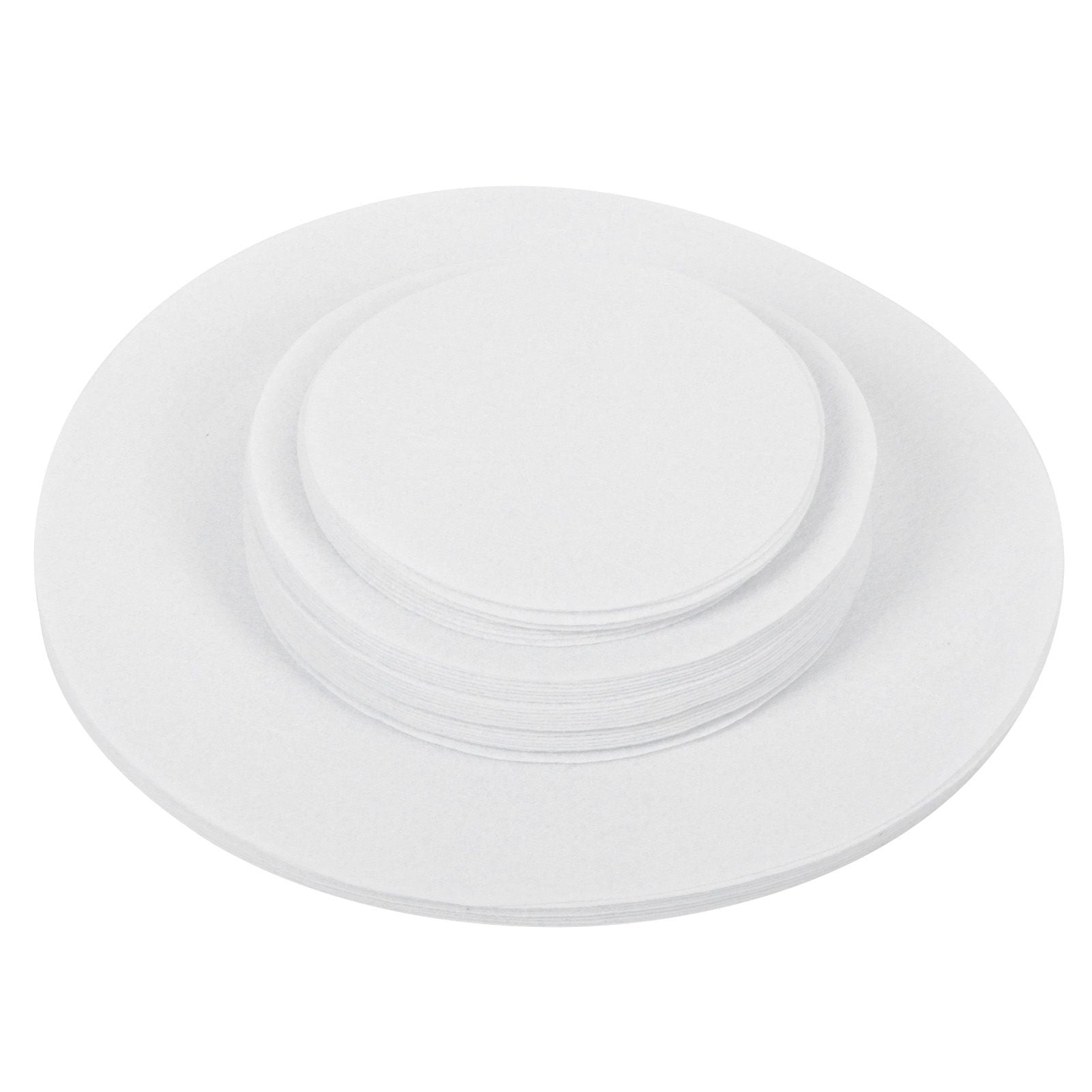 Felt Dish Protection Pad AntiFriction Storage Separator Insulation Mat Food Plate Porcelain Divider(White 48PCS)