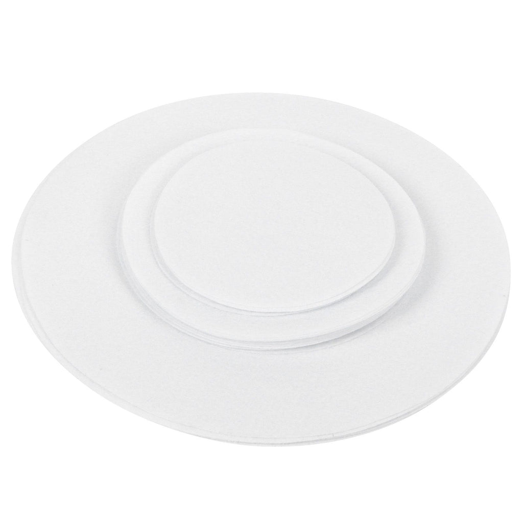 Felt Dish Protection Pad AntiFriction Storage Separator Insulation Mat Food Plate Porcelain Divider(White 24PCS)