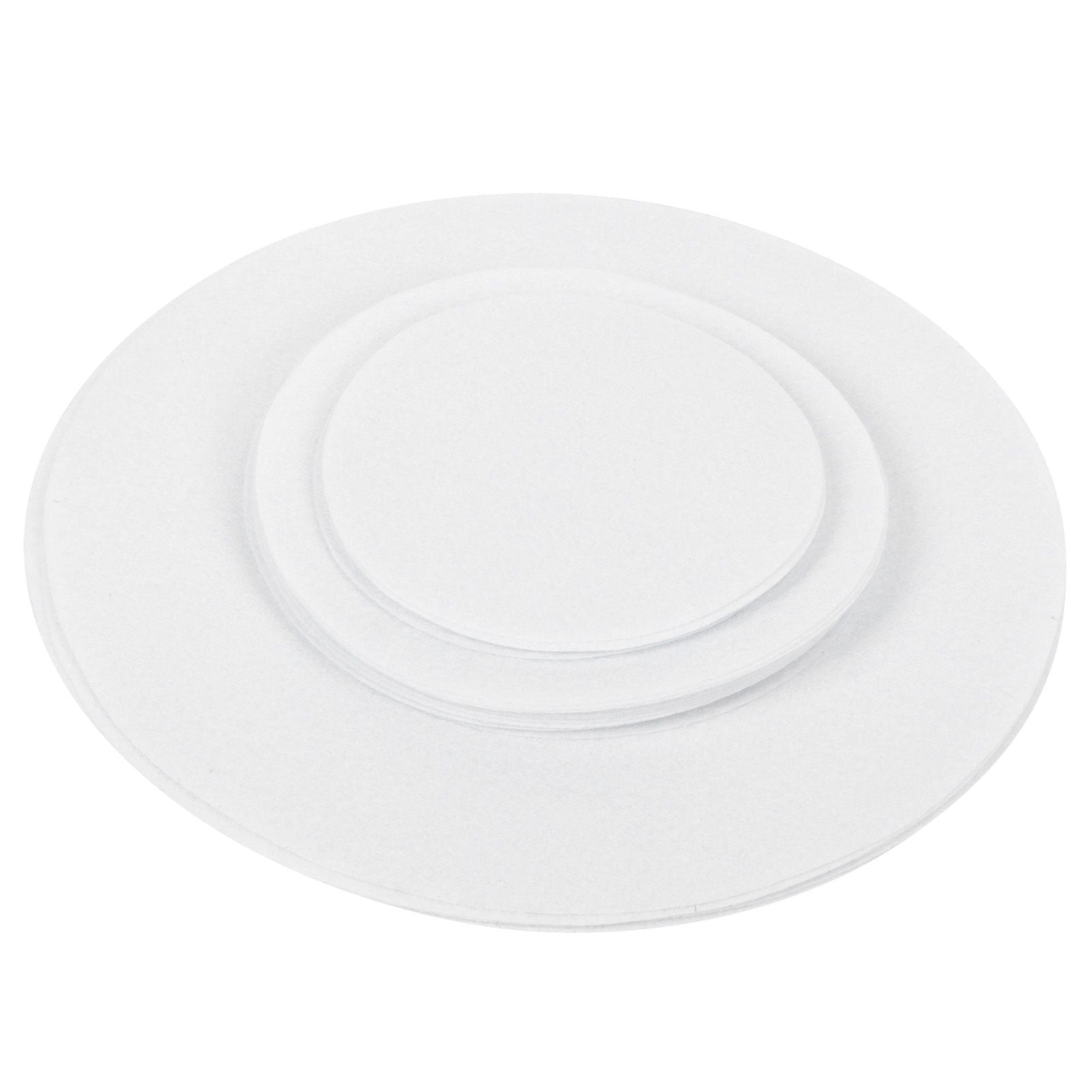 Felt Dish Protection Pad AntiFriction Storage Separator Insulation Mat Food Plate Porcelain Divider(White 24PCS)