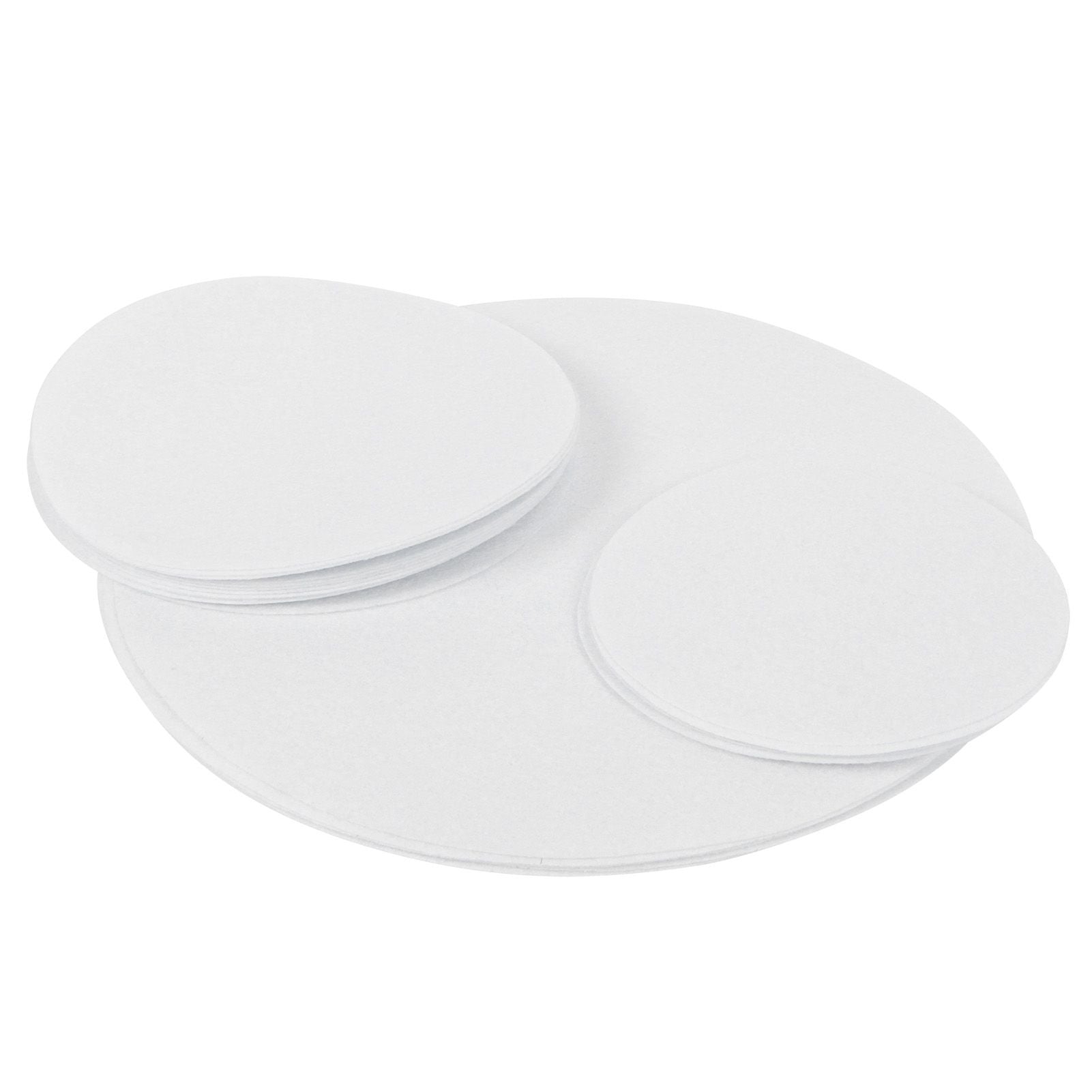 Felt Dish Protection Pad AntiFriction Storage Separator Insulation Mat Food Plate Porcelain Divider(White 24PCS)