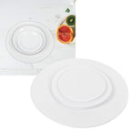 Felt Dish Protection Pad AntiFriction Storage Separator Insulation Mat Food Plate Porcelain Divider(White 24PCS)