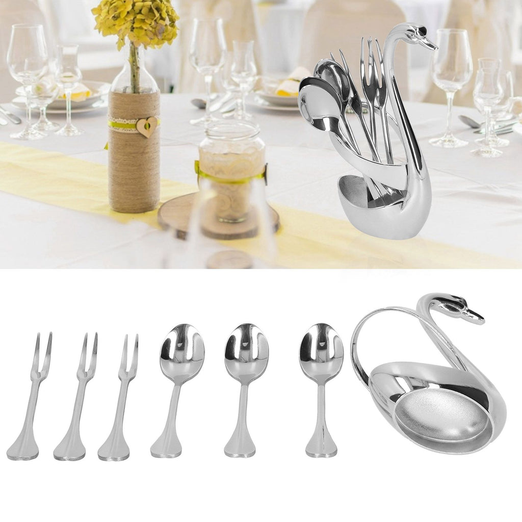 Stylish Tableware Storage Holder Rack Stainless Steel Fork Spoon Kitchen Tableware Set