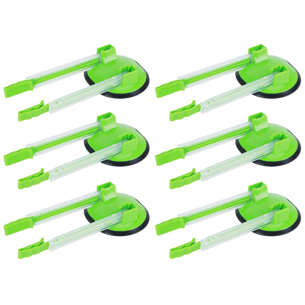 6Pcs Food Storage Bag Holder Stand HandsFree Bag Racks Home Kitchen Accessory Green