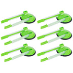 6Pcs Food Storage Bag Holder Stand HandsFree Bag Racks Home Kitchen Accessory Green
