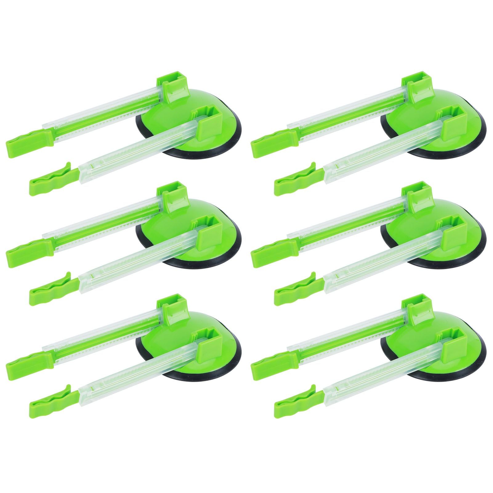 6Pcs Food Storage Bag Holder Stand HandsFree Bag Racks Home Kitchen Accessory Green