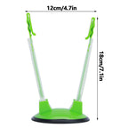 6Pcs Food Storage Bag Holder Stand HandsFree Bag Racks Home Kitchen Accessory Green